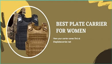An image containing three plate carriers for women