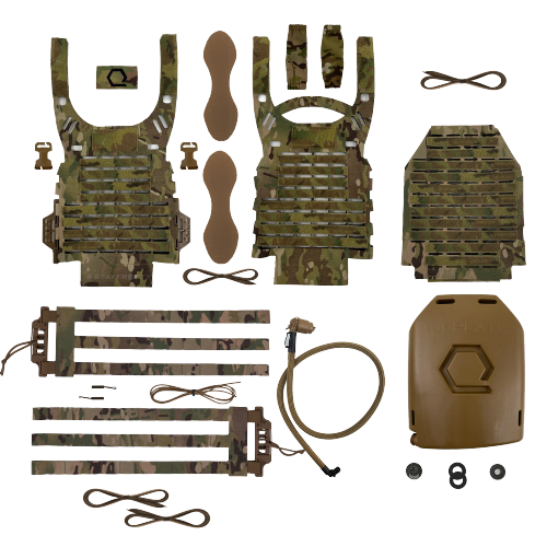 What plate carrier does the army use? An image containing different accessories of plate carrier