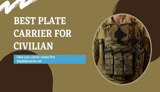 A person wearing a civilian plate carrier
