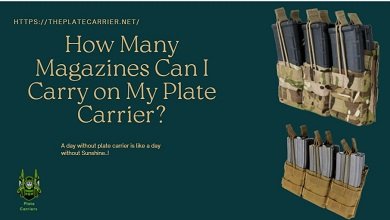 An image containing magazine pouches and written How many magazines can I carry on my plate carrier on it. 