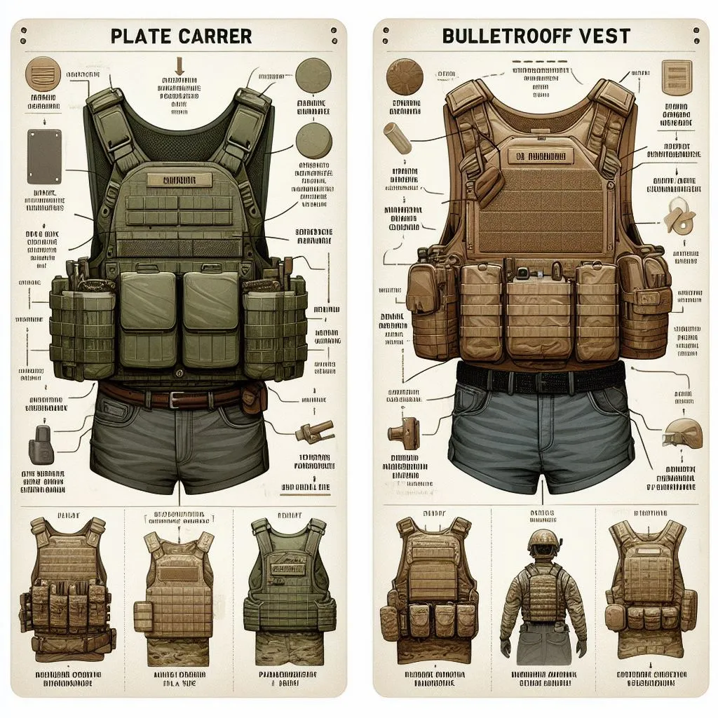 Plate Carrier vs Bulletproof Vest